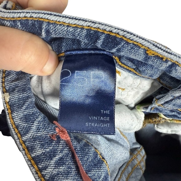 Anthropologie Pilcro The Vintage Straight Jeans in Blue Size 25P - Picture 6 of 10